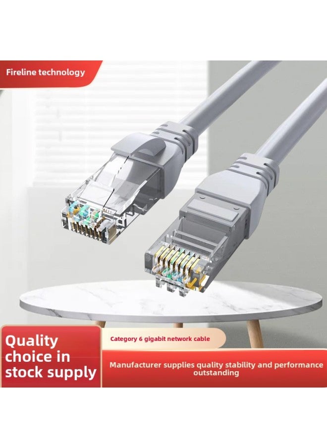 Generic - Feinier Gigabit Six-Class Computer Network Cable Twisted Pair Broadband Router 8-Core Network High-Speed Jumper Oxygen-Free Copper-Colour:Category 6e Copper Clad Aluminum-Line Length:2M - Image 1