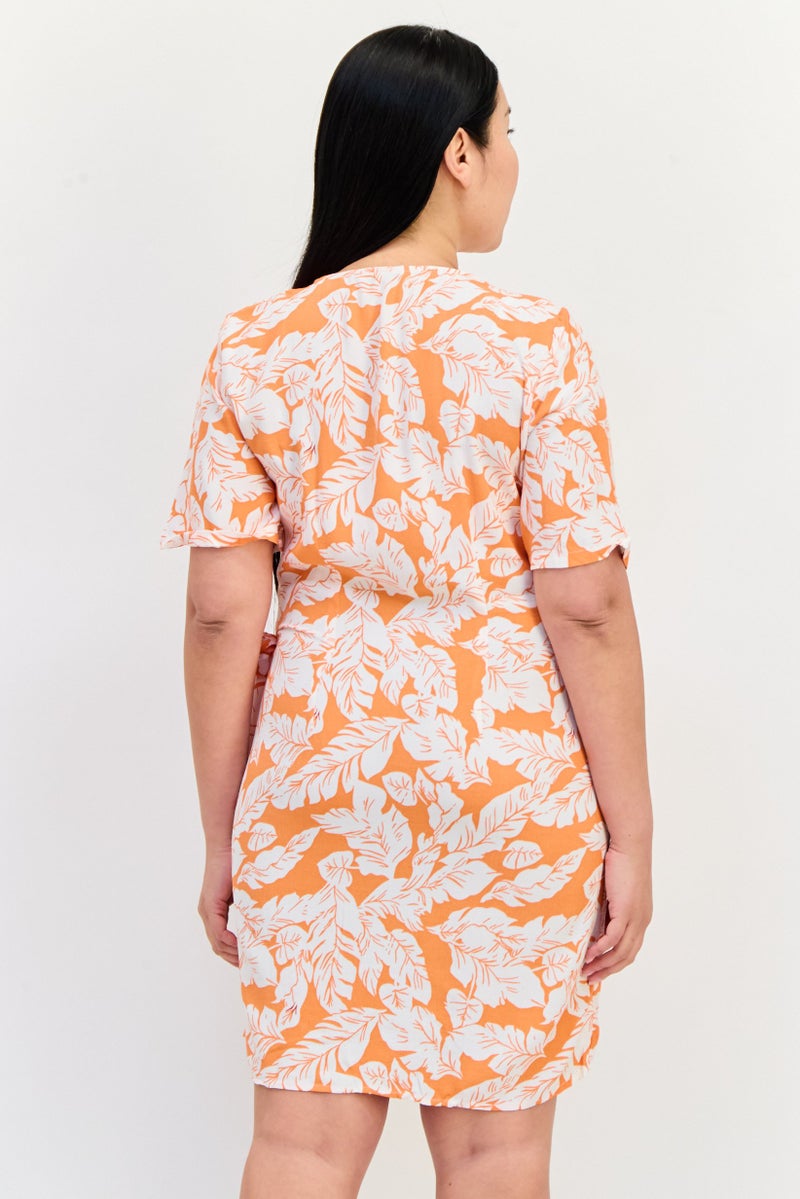 ONLY Women Floral Print Tie Belted Shirt Dress, Multicolor - Image 3