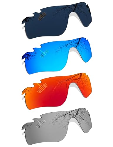 Bsymbo 4 Pair Polarized Replacement Lenses for Oakley RadarLock Path Vented - Black+Blue+Silver+Red - Image 1