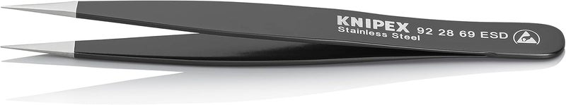 KNIPEX Precision ESD Tweezers - Stainless Steel, Model 92 28 69 ESD - Image 2