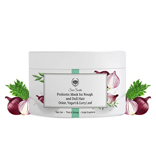 Seer Secrets Natural Probiotic Onion Hair Mask | For Rough & Dull Hair | Deep Conditioning | Treats Damaged, Dry & Frizzy Hair| Suitable for Men & Women | Pack of 200GM - Image 1