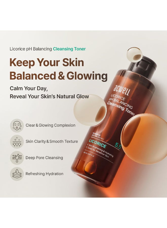 ACWELL Licorice pH Balancing Cleansing Toner 5.07 fl.oz. - PH5.5 Hydrating Makeup Cleansing Astringent - Skin Clearing, Reduce Pigmentation, Acne and Dark Spots - Image 2