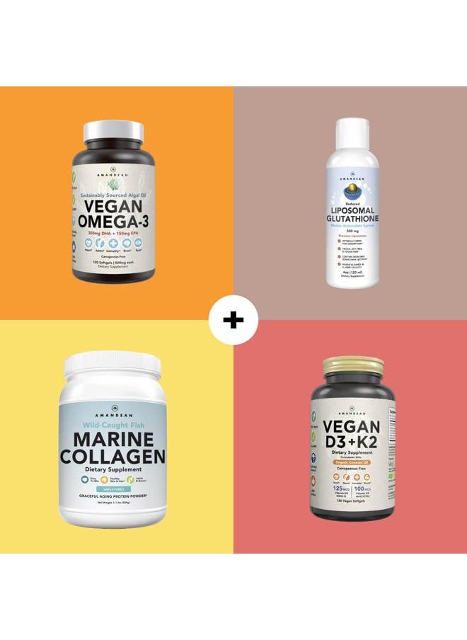 AMANDEAN - Magtein Magnesium Complex. L-Threonate, Glycinate, Malate Triple Blend Chelated Magnesium Supplement. 90 Veggie Capsules. High Absorption Branded Ingredients. Brain Health, Sleep, Calm*. - Image 1