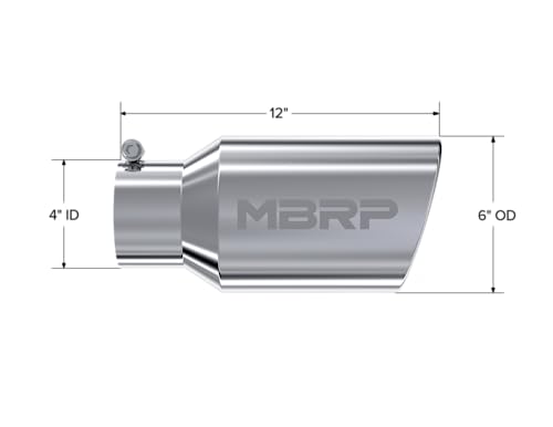MBRP T5073 6 OD Angled Rolled Exhaust Tip T304 - Image 3
