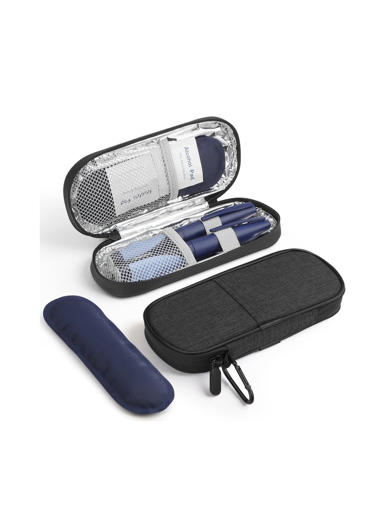 Suntown Insulin Cooler Travel Case, Diabetic Medication Insulated Cool Organizer with 2 Reusable Ice Packs for Insulin Pen and Other Diabetic Supplies, Travel Case for Most Insulated Medication Travel Bag - Image 1