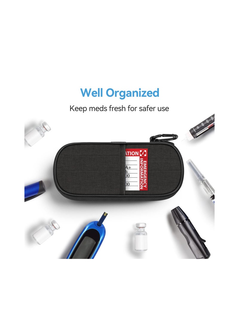 Suntown Insulin Cooler Travel Case, Diabetic Medication Insulated Cool Organizer with 2 Reusable Ice Packs for Insulin Pen and Other Diabetic Supplies, Travel Case for Most Insulated Medication Travel Bag - Image 4