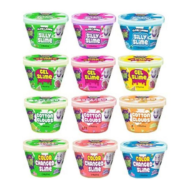 DohTime Slimetime Novelties Partybag 12-Pack - Non-Toxic Stretchy Squishy Slime, Assorted Colors - Image 3