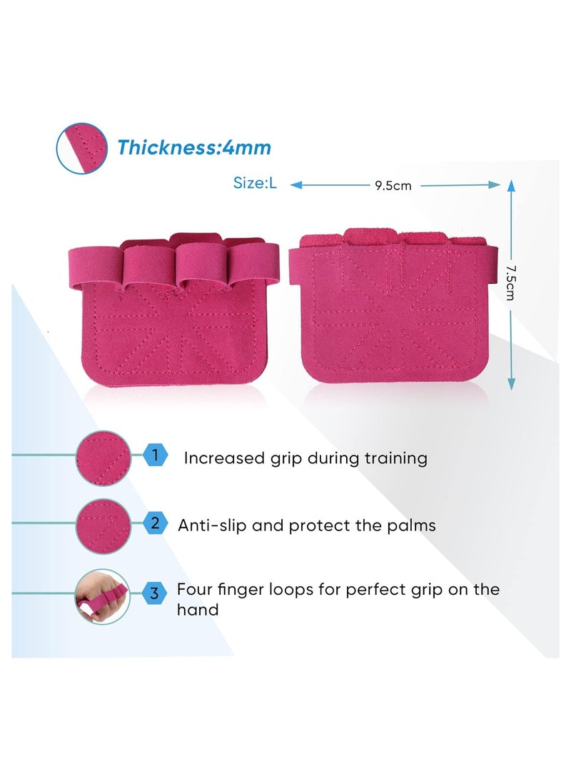 وسادات قبضة اللياقة البدنية لرفع الأثقال وتمارين الكروس فيت قفازات تمرين بحلقة 4 أصابع للرجال والنساء لحماية الكف - Image 2