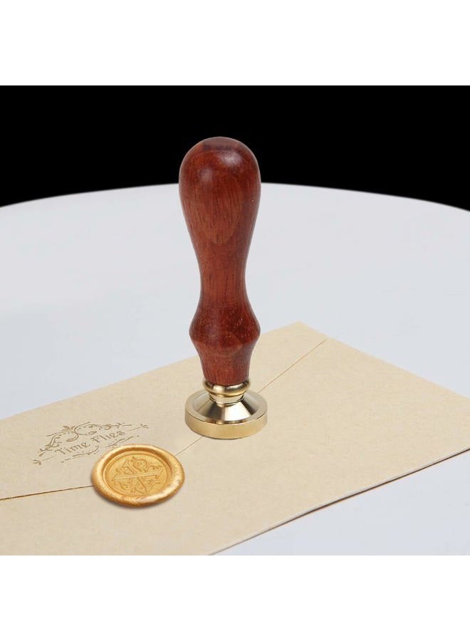 Mingting Wax Seal Stamp Kit,Mingting Classical Old-Fashioned Antique Wax Stamp Seal Kit Initial Letters Alphabet Set Gift Box with Vintage Wooden Handle and Brass Color Head(X) - Image 5