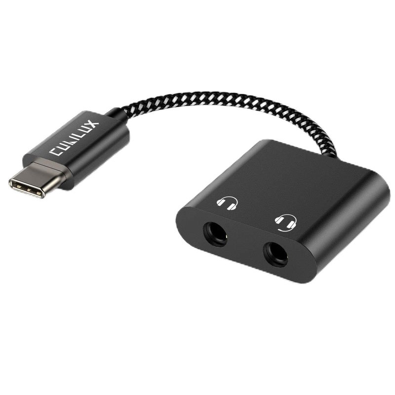 Cubilux USB C Audio Splitter for 2 Headphones with 96KHz/24-bit DAC, Type C to Dual Earphones Aux Splitter for Samsung S24/S23/S22/S21/S20 Ultra Note 20/10 Tab S9/S8/S7/S6, Z Fold 5/4/3/2, Z Flip 5/4/3/2 - Image 4