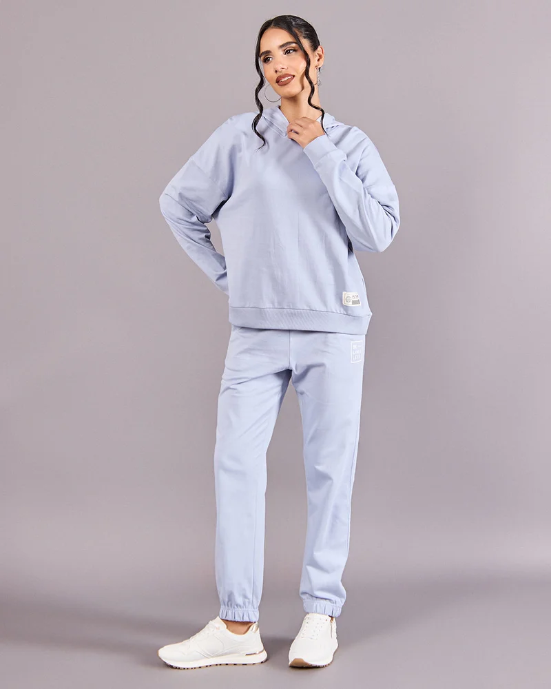 ردتاغ Women Blue Hooded Sweatshirt