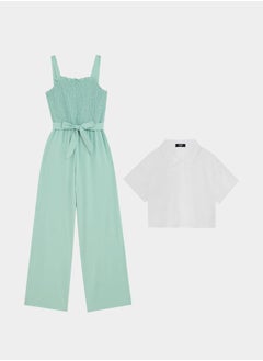 Styli Chiffon Shirt & Cami Jumpsuit Set  - Image 1