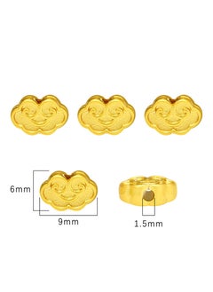 Generic Alloy Auspicious Cloud Goldfish Pendant DIY Jewelry Making Xiangyun 9 × 6mm aperture 1.5mm 5/bag 