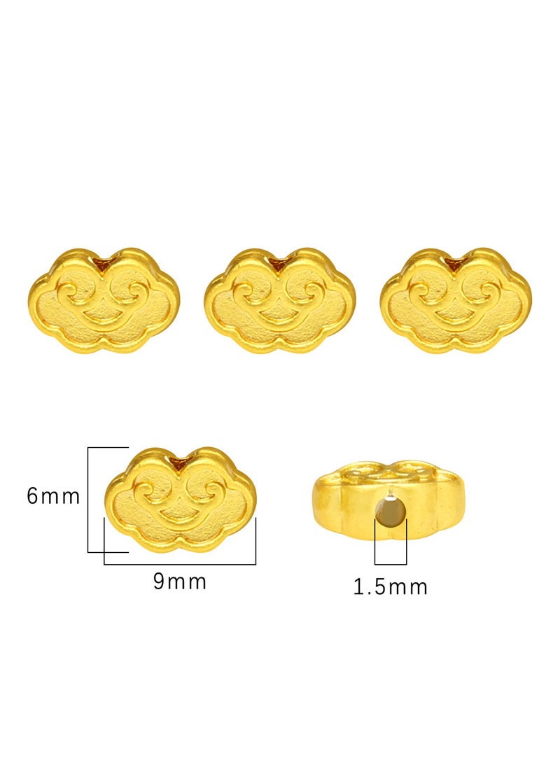 Generic Alloy Auspicious Cloud Goldfish Pendant DIY Jewelry Making Xiangyun 9 × 6mm aperture 1.5mm 5/bag 