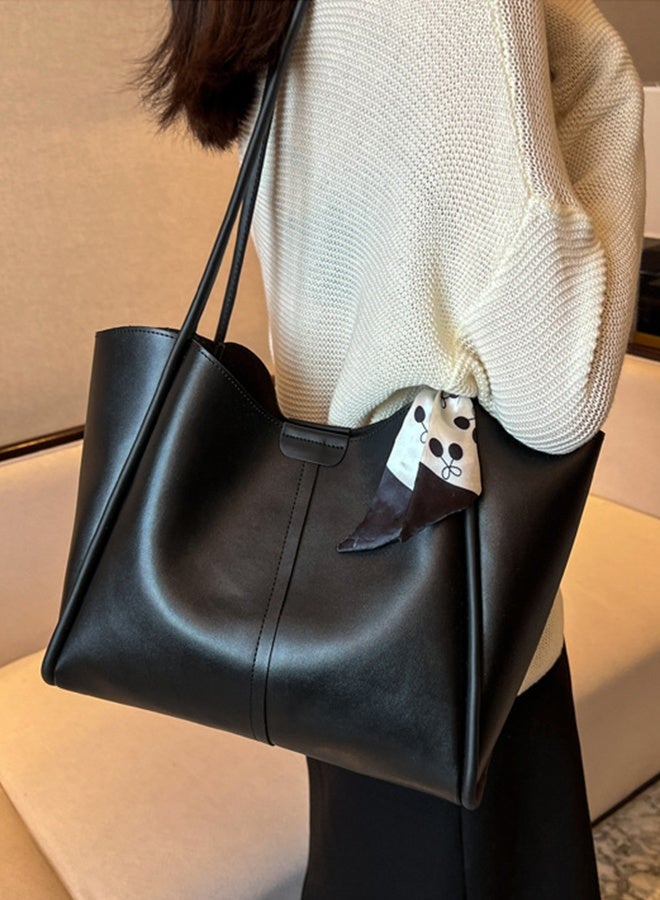 DUNISO Women's Shoulder Tote Bag Faux Leather Handbag For Women Large Capacity Bucket Bag Fashionable Travel Messenger Shoulder Bag for Ladies Girls College Students - Image 5