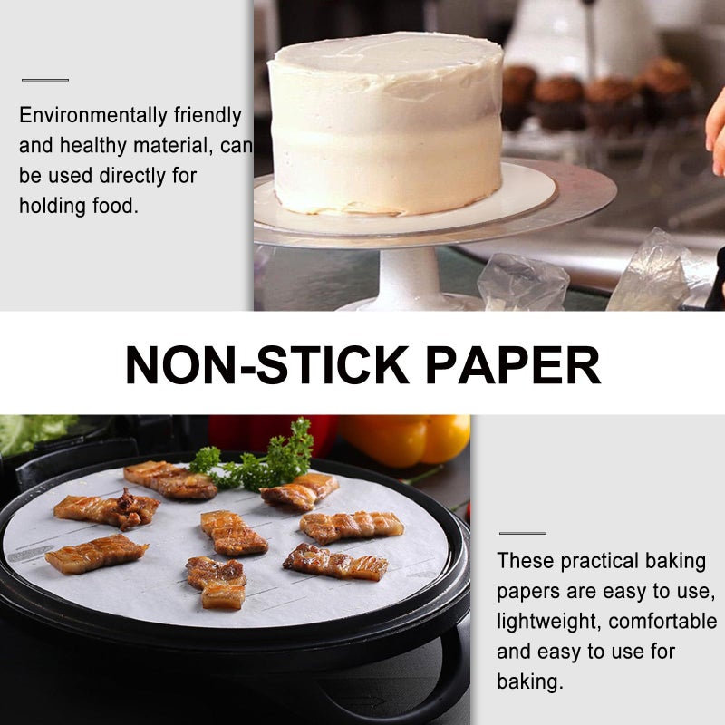 Non Stick Parchment Paper Sheets 500pcs Round 23cm For Baking Cooking Oven - Image 4