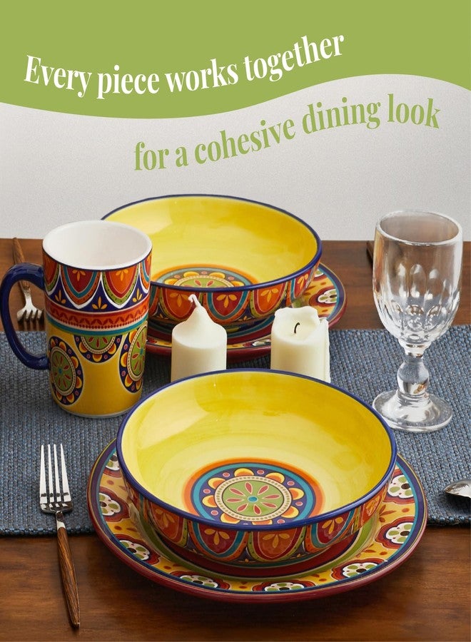 Bico Tunisian Dinner Plates Set of 4, 11 Inch Large Ceramic Plates for Pasta, Steak, Stylish Serving Dishes, Microwave and Dishwasher Safe, Gift for Housewarming and Thanksgiving - Image 4