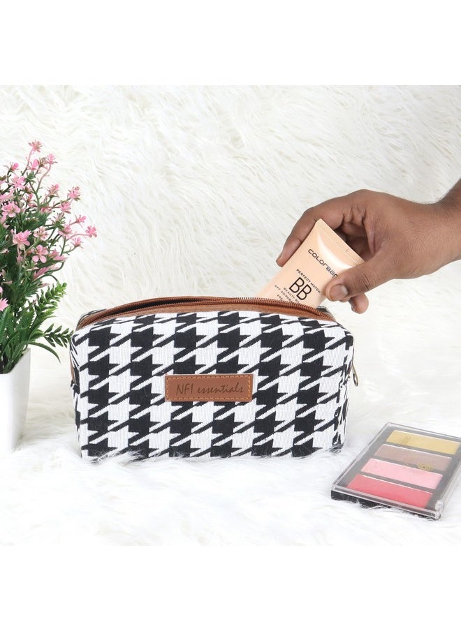 NFI essentials NFI essentials Canvas Makeup Pouches Stylish Pouch for Makeup Accessories Cosmetic Pouches for Women Toiletry Bag for Girls Make up Pouch for Women Storage Cosmetic Pouches Multifunctional Pouch  - Image 2