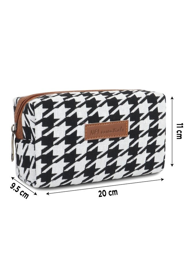 NFI essentials NFI essentials Canvas Makeup Pouches Stylish Pouch for Makeup Accessories Cosmetic Pouches for Women Toiletry Bag for Girls Make up Pouch for Women Storage Cosmetic Pouches Multifunctional Pouch  - Image 4
