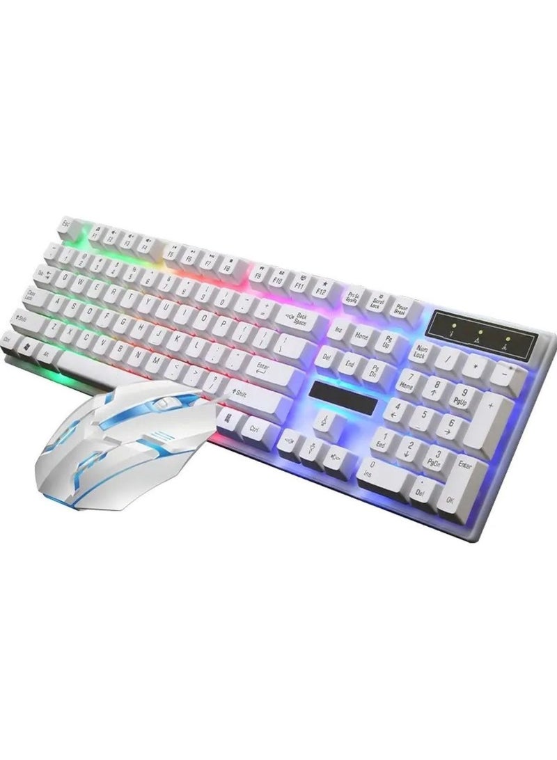 RGB G21 Wired Keyboard Usb Gaming Mechanical Feel Colorful Backlit Laptop Keyboard  - Image 2