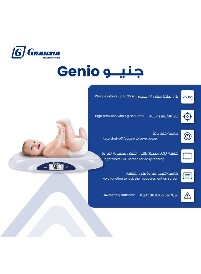 Granzia Genio Precision Digital Baby Scale for Everyday Baby Growth Tracking - 5 gm Precision Accuracy - Image 3