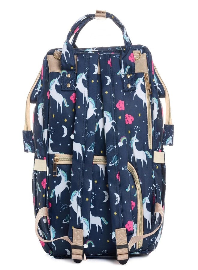 Miracle Moms Diaper Backpack with Insulated Bottle Pocket & Multiple Storage Compartments/Baby Travel Bag product organizer bagpack Printed/Maternity bag (Grey (Unicorn)) - Image 3