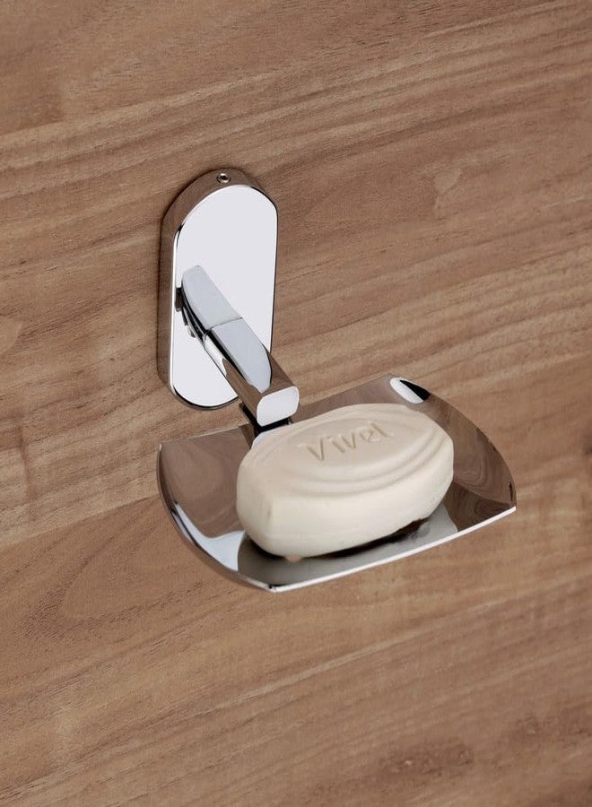 GRIVAN Wall Mounted Stainless Steel Single Soap Holder for Bathroom, Soap Stands for Bathroom Wall/Soap Tray for Bath Dish Bathroom Accessories and Fittings Rust Free SS202 - Image 1