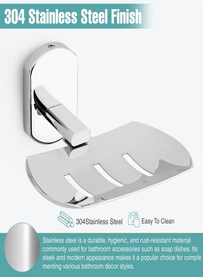 GRIVAN Wall Mounted Stainless Steel Single Soap Holder for Bathroom, Soap Stands for Bathroom Wall/Soap Tray for Bath Dish Bathroom Accessories and Fittings Rust Free SS202 - Image 3
