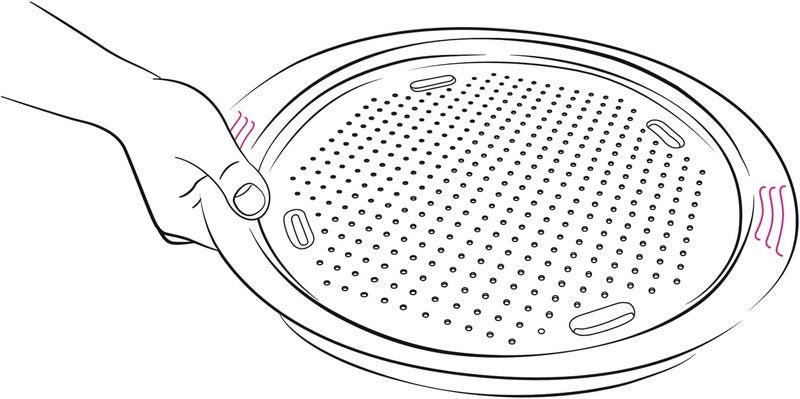 T-fal TEFAL Pizza Pan | Easy Grip Pizza Pan 34cm | Carbon Steel | Easy Handling | Large Handles | Non-Stick Coating | Easy Release | Easy Cleaning | Dark Grey | 2 Years Warranty | J1629045 - Image 5
