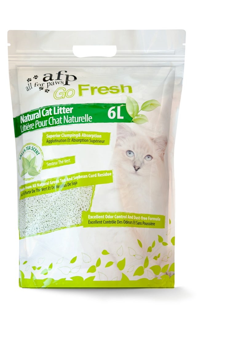 afp Clumping Natural Cat Litter - Green Tea Scent/6 L - Image 1