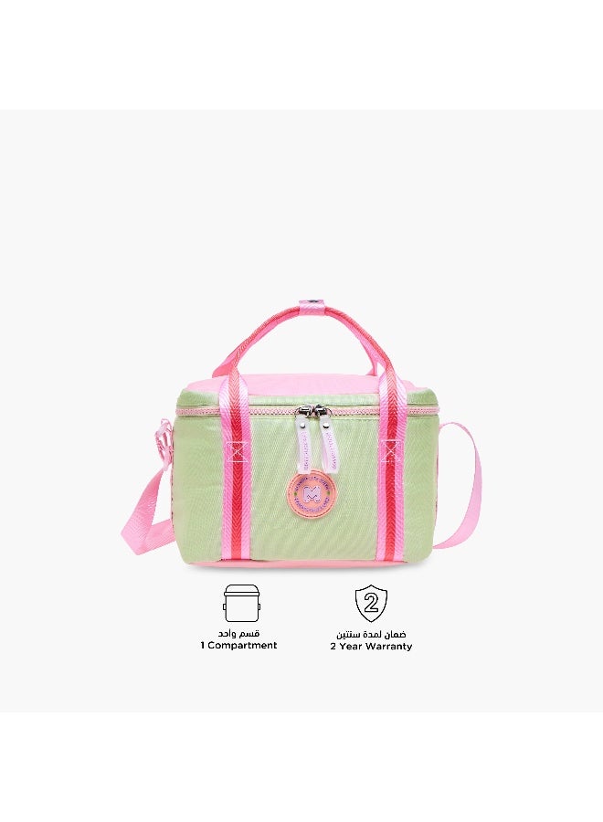 MARSHMALLOW Lunch/Cooler Bag-Fresky -1 Cmprt-Girls- (Polyester) Green \ 21X21X10 - Image 4