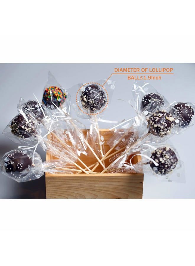 Morepack Cello Cellophane Treat Bags,200 PCS 3x5 Inches Clear Cake Pop Lollipop Bags with Twist Ties - Image 5