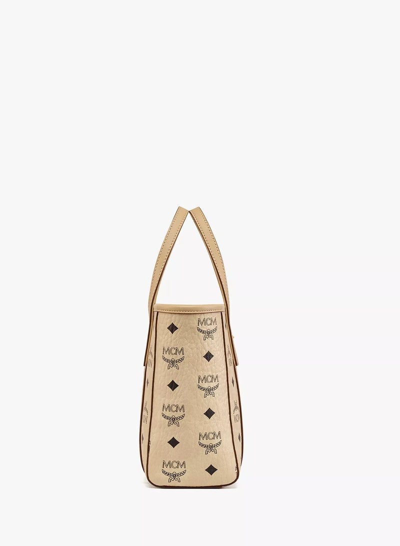 MCM Toni Top-Zip Shopper in Visetos - Image 3