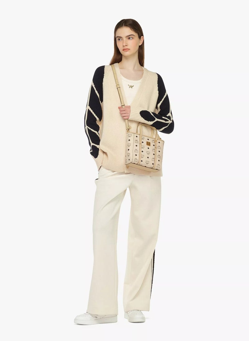 MCM Toni Top-Zip Shopper in Visetos - Image 5