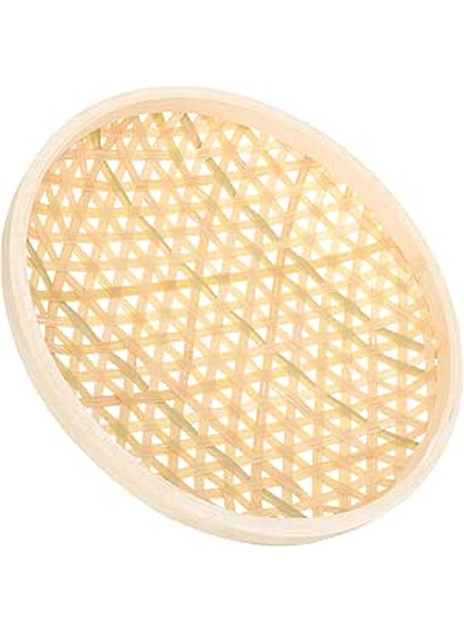 Small Handwoven Serving Basket Natural Rattan Fruit Bread Storage Holder Kitchen Dining - Image 1