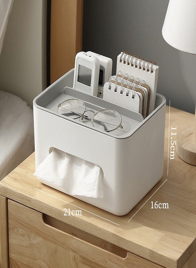 wolpin Desk Organizer Drawers 4 Compartment Pen & Pencil Stand Stationery Storage Tissue Box Holder Home and Office Stationery Box Phone Holder - Image 3