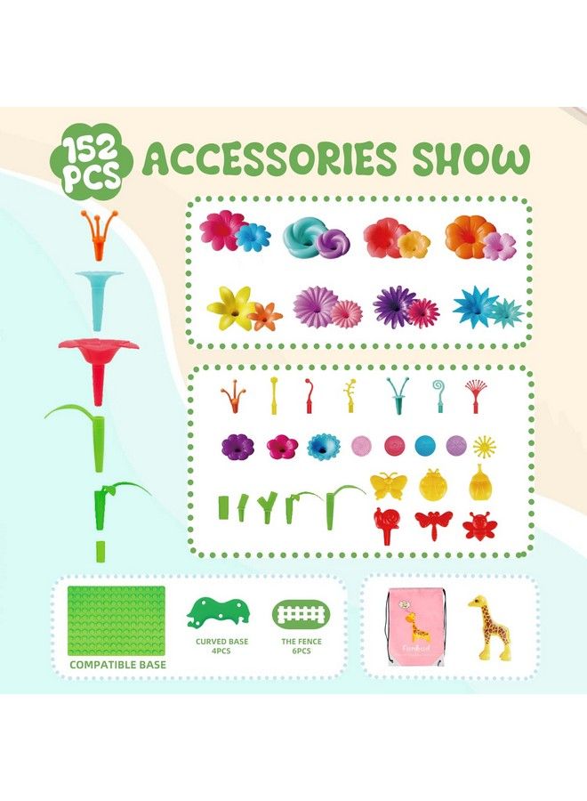 ألعاب بناء حديقة الزهور للفتيات الصغيرات، ألعاب STEM للأطفال من 3 إلى 6 سنوات، أنشطة تعليمية في مرحلة ما قبل المدرسة، مجموعة ألعاب stacking للحدائق الزهرية، هدايا عيد الميلاد للفتيات بعمر 36 - Image 4