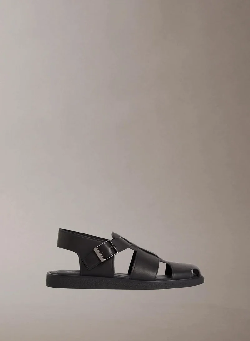 Calvin Klein Alonso - Leather Fisherman Sandals