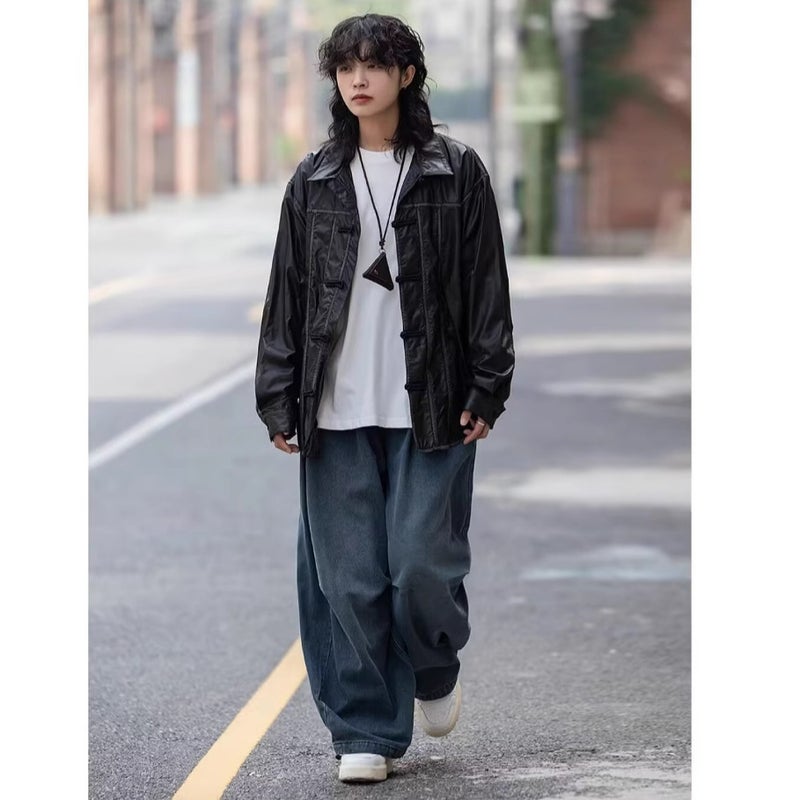 Unisex Classic Denim Jeans Loose Fit Daily Outdoor Wear - Image 4