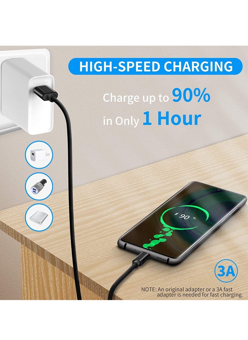 ELTRAZONE - Timing Cut Off Data Cable Type C Black Type C Charger Cord Data File Transfer Sync Power Wire - Image 1