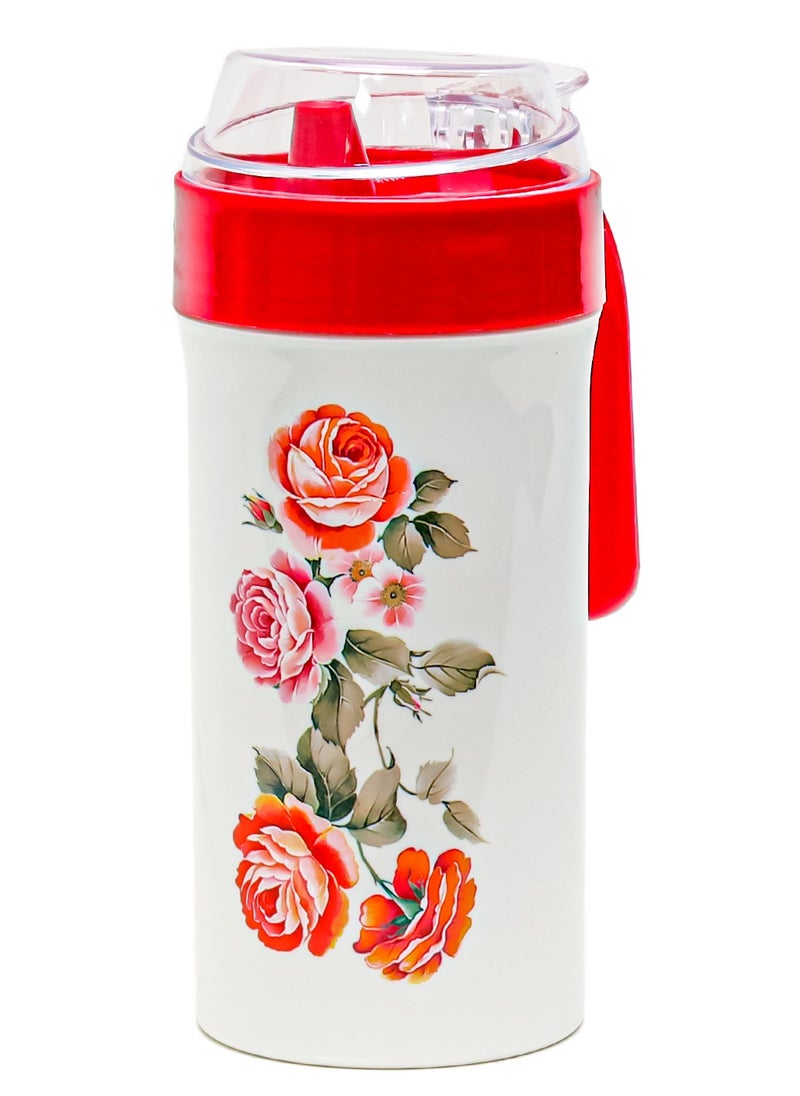 Ozmet - Kitchen Oil Pot Bottle 1 Litre Fibre Dispenser Olive Can Edible Leak-proof Container for Cooking, Restaurant, BBQ - Image 1