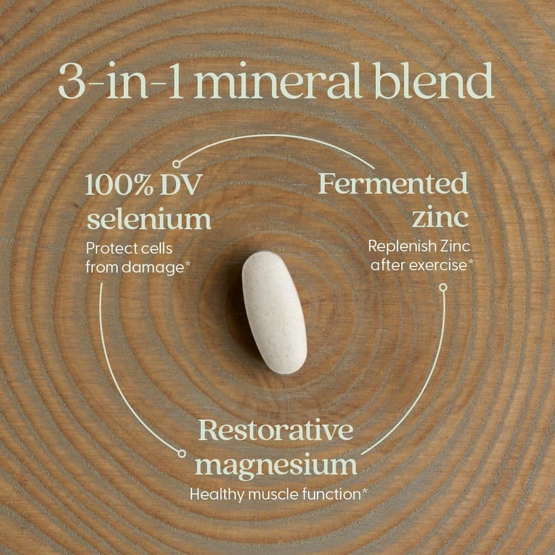 New Chapter MagnesiumSeleniumZinc Supplement for Active Bodies Bounce Back After Exercise with Muscle Support Minerals  Hydrating Electrolytes 325 mg Magnesium in OneDaily Tablet 30 Count - Image 3