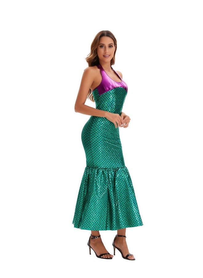 Adult Mermaid Princess Long Dress - Sequined Role-playing Corset Performance Evening Gown - Image 4