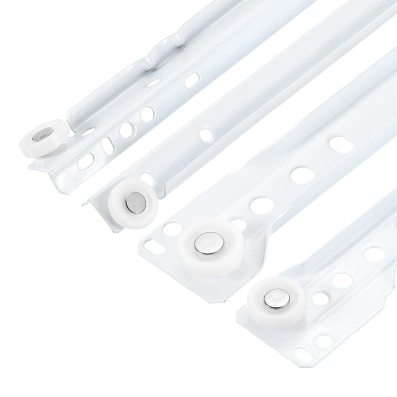 uxcell 1 Pair Drawer Slides 16 Inch Drawer Slide Heavy Duty Side Bottom Mount Drawer Glides Replacement for Cabinet Dresser Drawers - Image 2