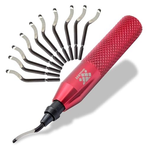 AFA Tooling Approved for Automotive أداة AFA - أداة إزالة الحواف مع 11 شفرة دوارة من الفولاذ عالي السرعة - تعمل على المعادن، الراتنج، أنابيب PVC، النحاس، البلاستيك وحواف الطباعة ثلاثية الأبعاد - أداة إزالة الحواف للسباكة والطباعة ثلاثية الأبعاد - Image 1