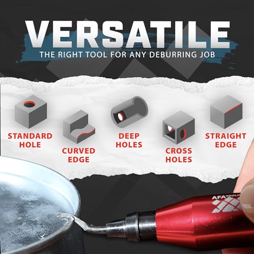 AFA Tooling Approved for Automotive أداة AFA - أداة إزالة الحواف مع 11 شفرة دوارة من الفولاذ عالي السرعة - تعمل على المعادن، الراتنج، أنابيب PVC، النحاس، البلاستيك وحواف الطباعة ثلاثية الأبعاد - أداة إزالة الحواف للسباكة والطباعة ثلاثية الأبعاد - Image 4