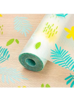 Skytone SKYTONE Kitchen Shelf Liner Anti Slip Mat EVA Food Grade Multipurpose Washable Sheet for Fridge, Shelf Liner, Table, Kitchen Drawer Mat (Yellow Green Flower, 45 X 300 CM)  - Image 1