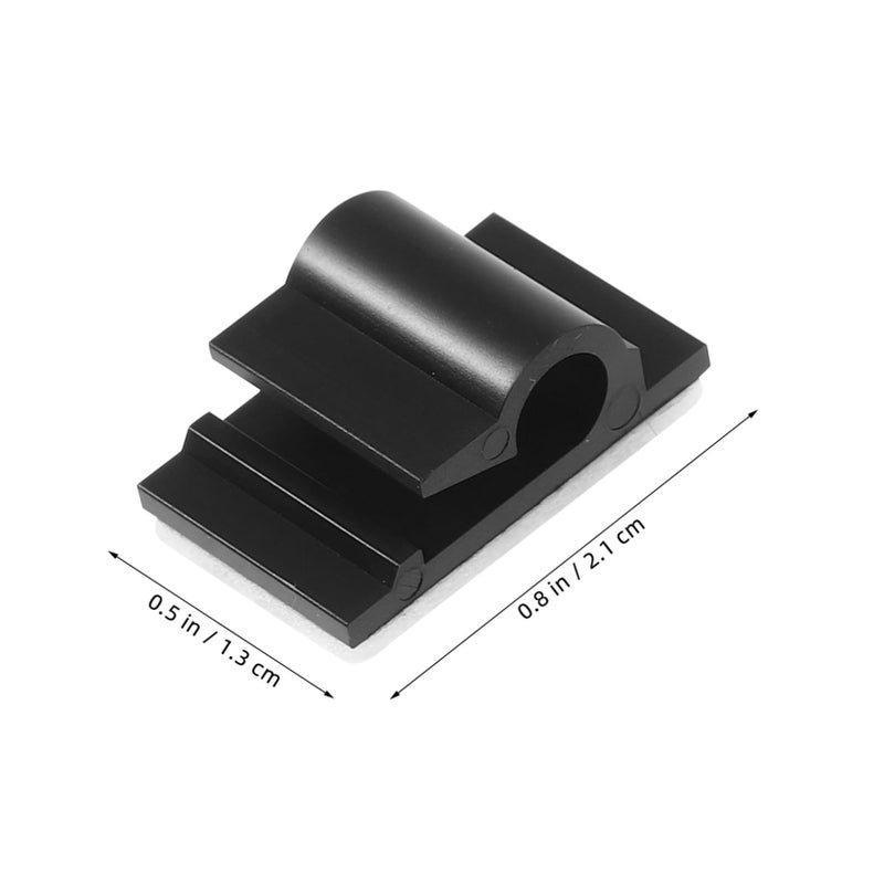 Self Adhesive Wire Cable Clips 200pcs Easy Install Cable Management Clamps Black - Image 3