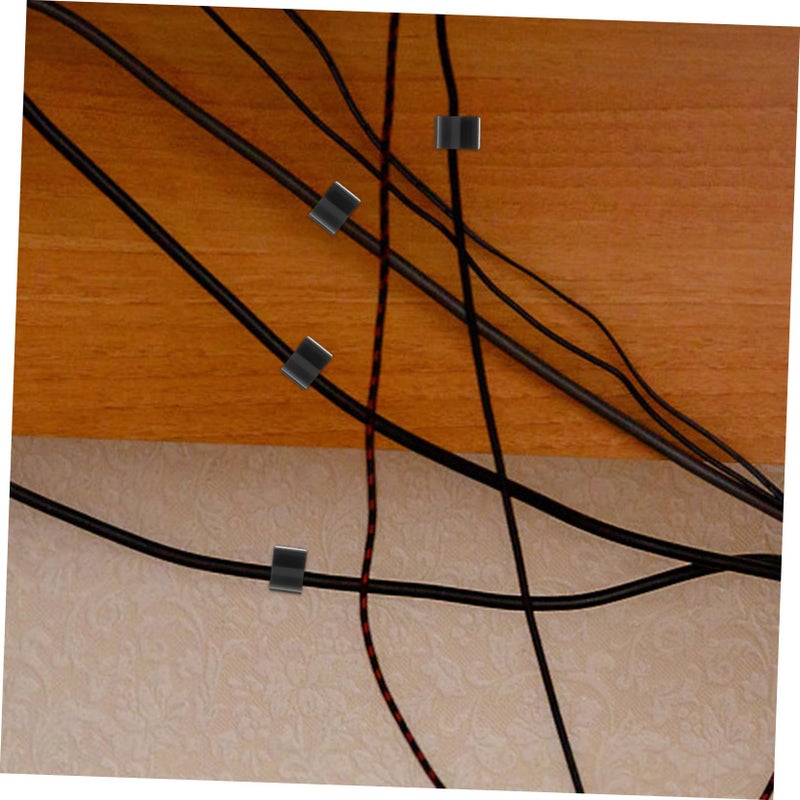 Self Adhesive Wire Cable Clips 200pcs Easy Install Cable Management Clamps Black - Image 5
