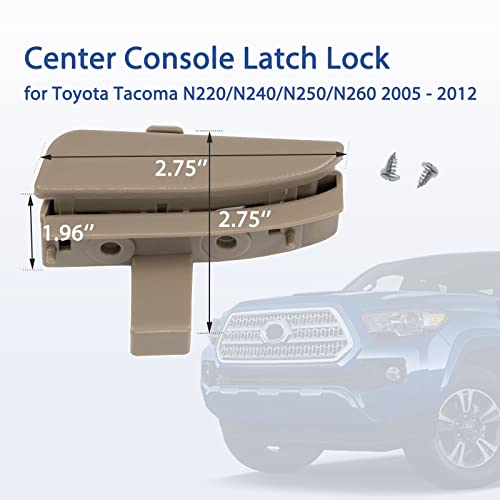 OEMASSIVE Center Console Latch Lid Lock for Toyota Tacoma N220/N240/N250/N260 2005-2012,Beige Center Console Latch Lock,Console Lid Lock Replacement 58910AD030B0,58910AD030B0 - Image 2